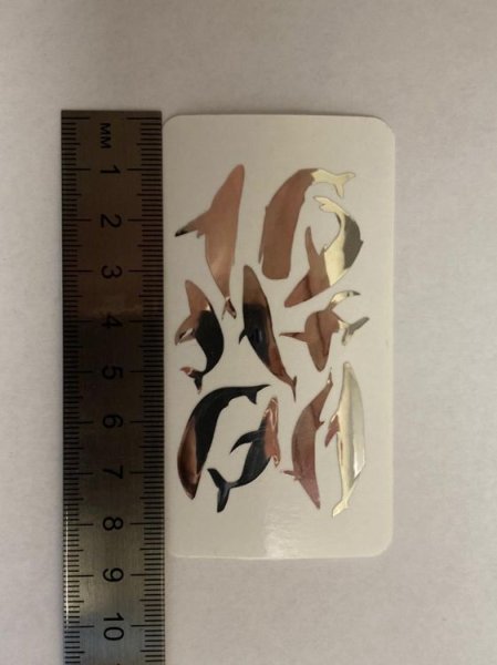 Печать наклеек на серебре