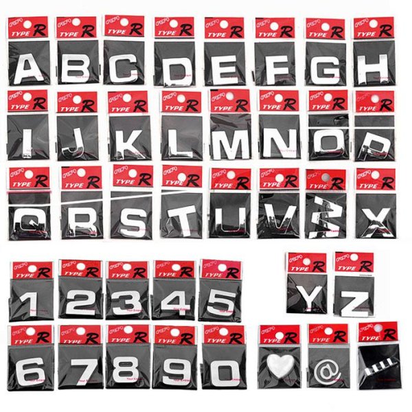 Буквы наклейки на машину