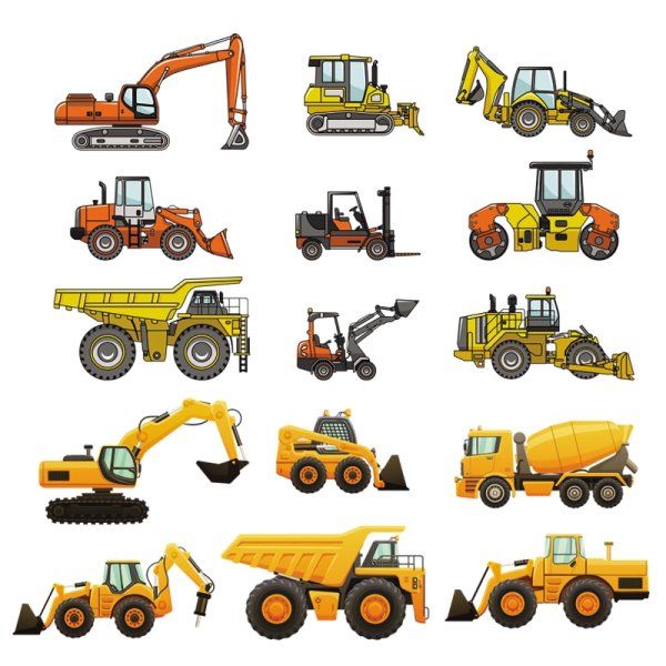 Наклейки безопасности на экскаватор