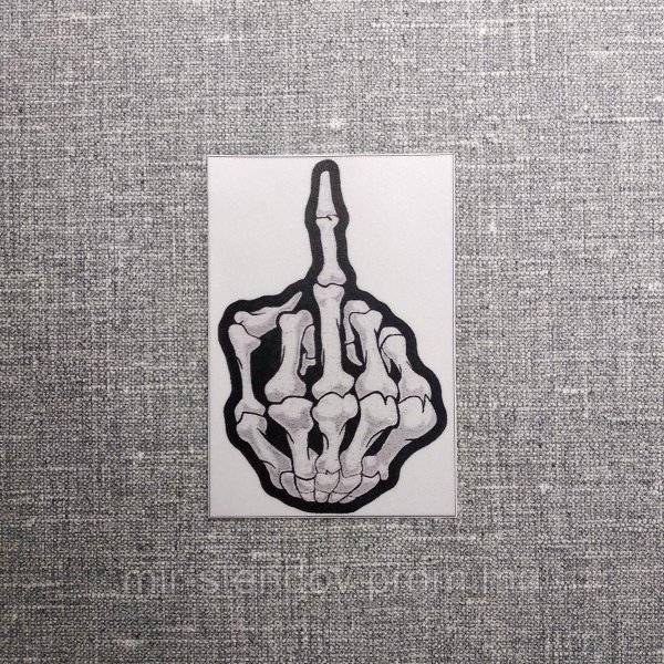 Наклейка на стекло фак