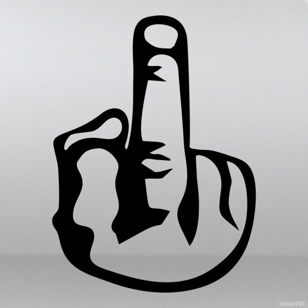 Наклейка на машину фак