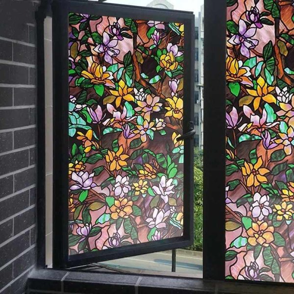 Витражная самоклеющаяся статическая пленка film с 3d-эффектом p089