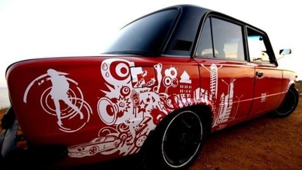 Граффити на ВАЗ 2106