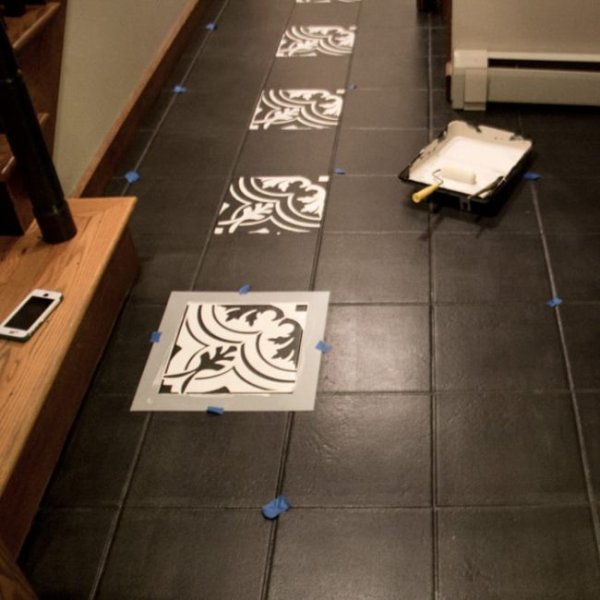 Трафарет для напольной плитки
