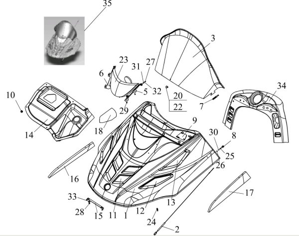 Тайга Варяг 550 габариты капота