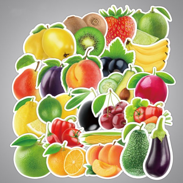 Фрукты и овощи (с наклейками)
