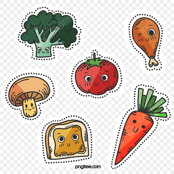 Стикеры овощи