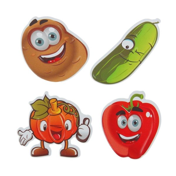 Фрукты и овощи (с наклейками)