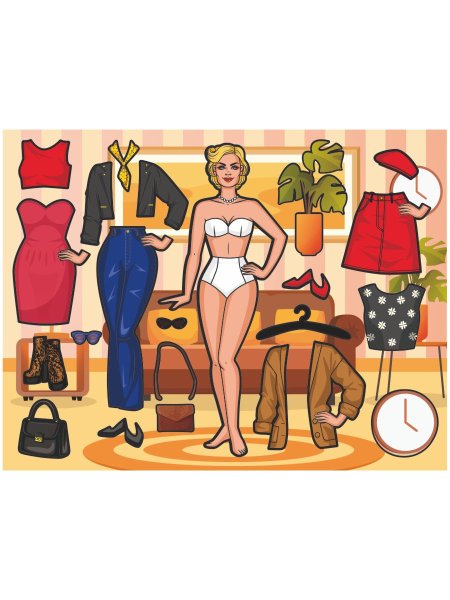 Наклейки Одень куклу