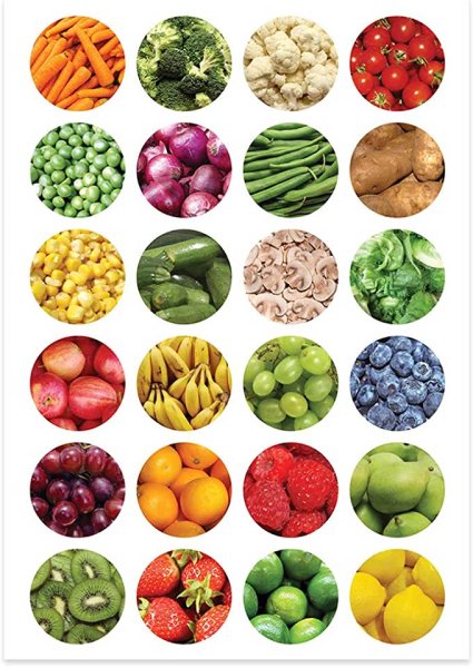 Набор осенних наклеек овощи