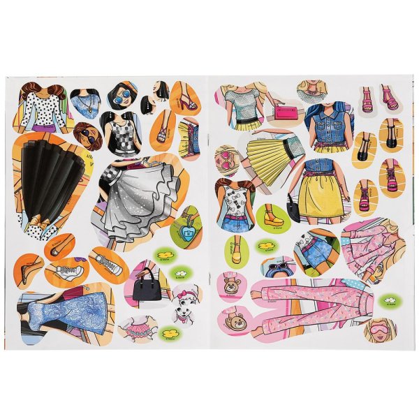 Наклейки многоразовые «Одень куколку», Формат а4