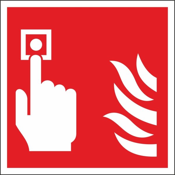 Кнопка включения пожарной сигнализации знак