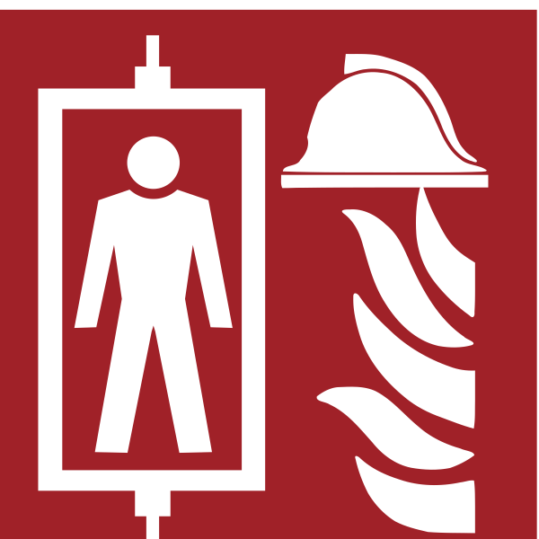 Пиктограмма лифт для пожарных подразделений