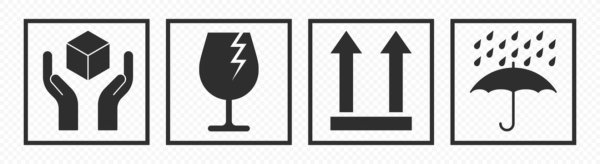 Значок хрупкое не бросать