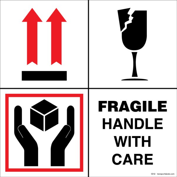 Знак fragile Handle with Care