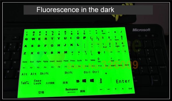 Светящиеся наклейки на клавиатуру