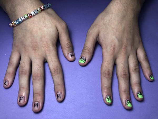 Мужской маникюр Даня Милохин