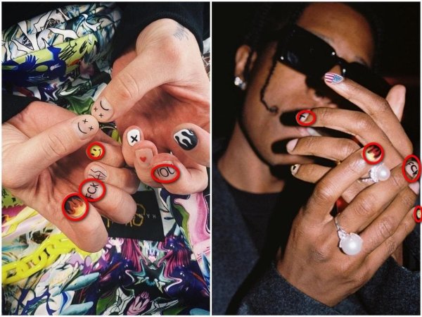 ASAP Rocky накрашенные ногти