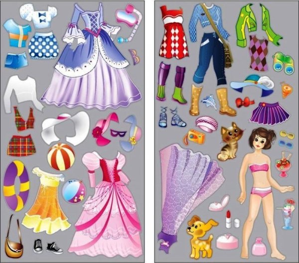 Бумажные куклы с одеждой