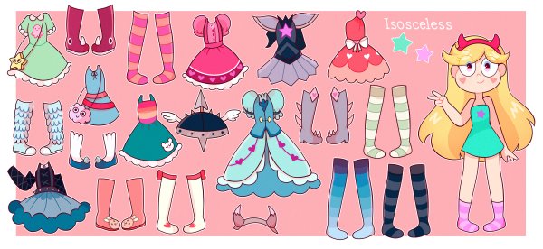 Бумажная кукла Стар Баттерфляй