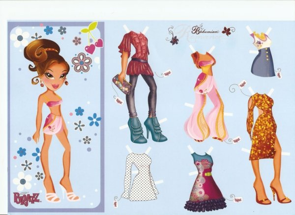 Бумажные куклы братц с одеждой