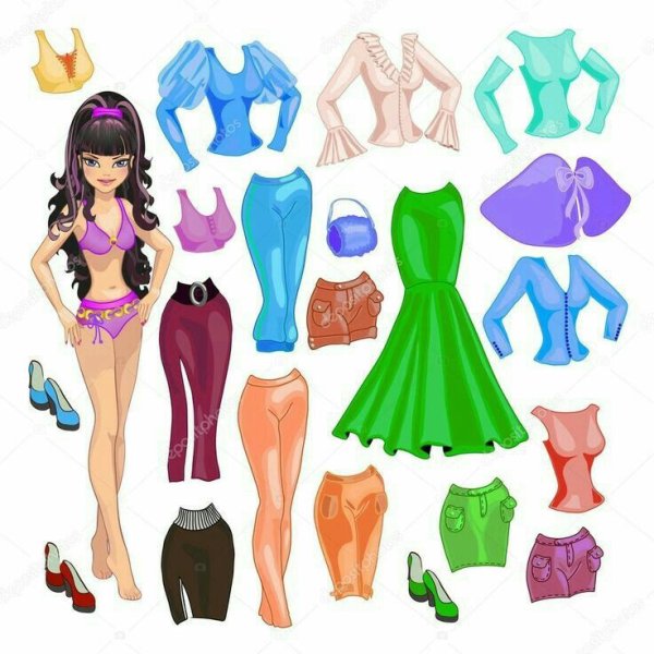 Бумажные куклы Винкс с платьями