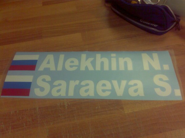 Наклейки с фамилией на авто