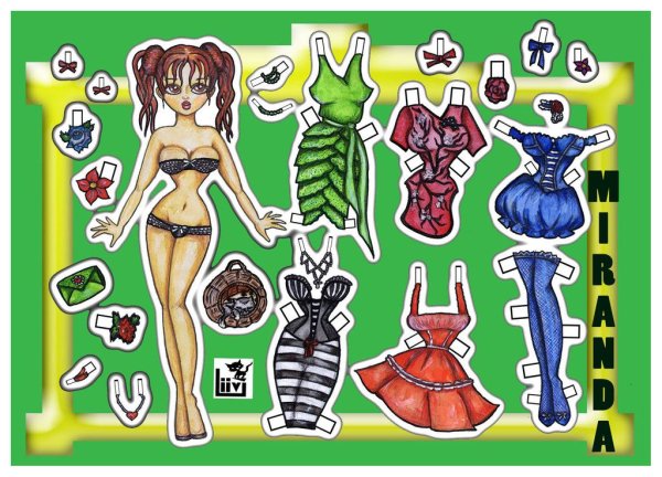 Голые бумажные куклы с одеждой