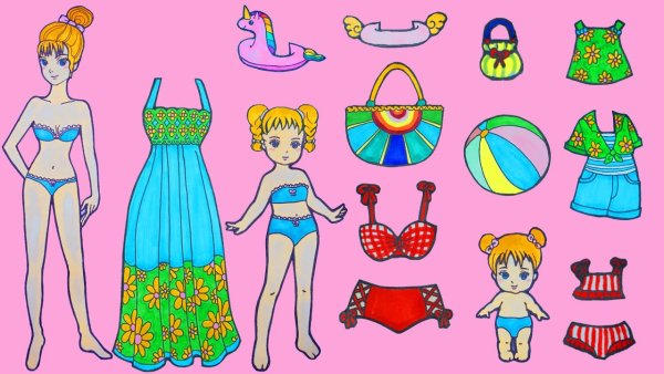 Бумажные куклы с одеждой