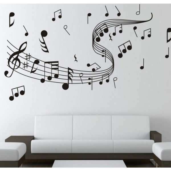 Украшение стен в музыкальном стиле