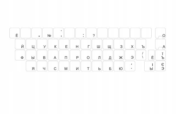 Наклейки на клавиатуру с русскими и английскими буквами