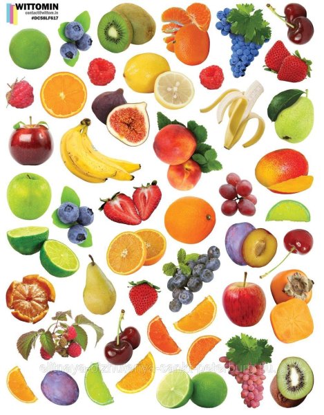 Наклейки "фрукты"