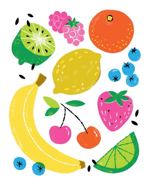 Наклейки "фрукты"