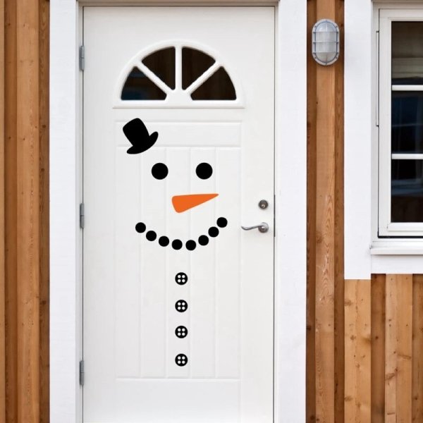 Крашение двери на новый год