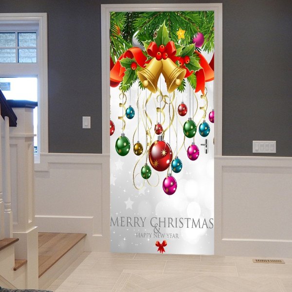 Декор дверей межкомнатных на новый год