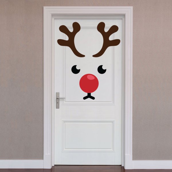 Украшение двери на новый год