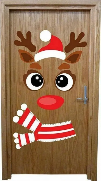 Снеговик на дверь