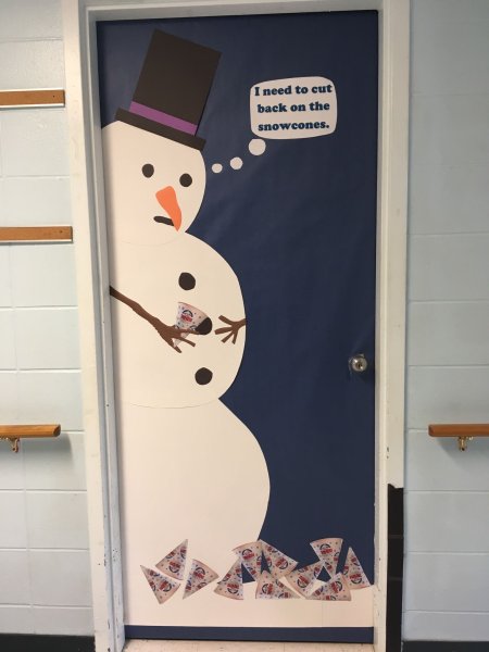 Снеговик на дверь