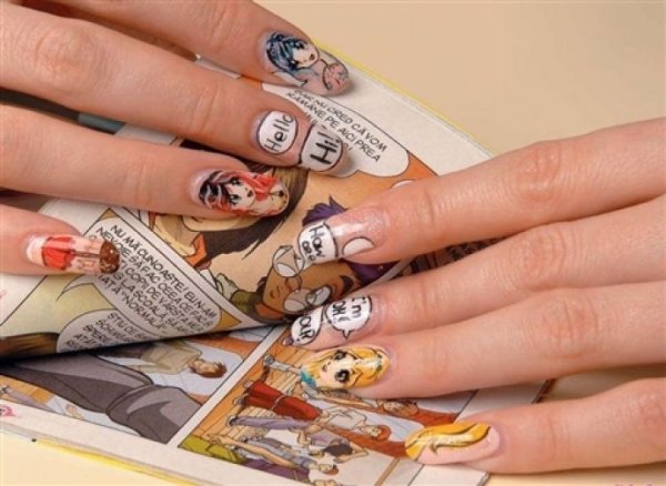 Наклейки на ногти в японском стиле