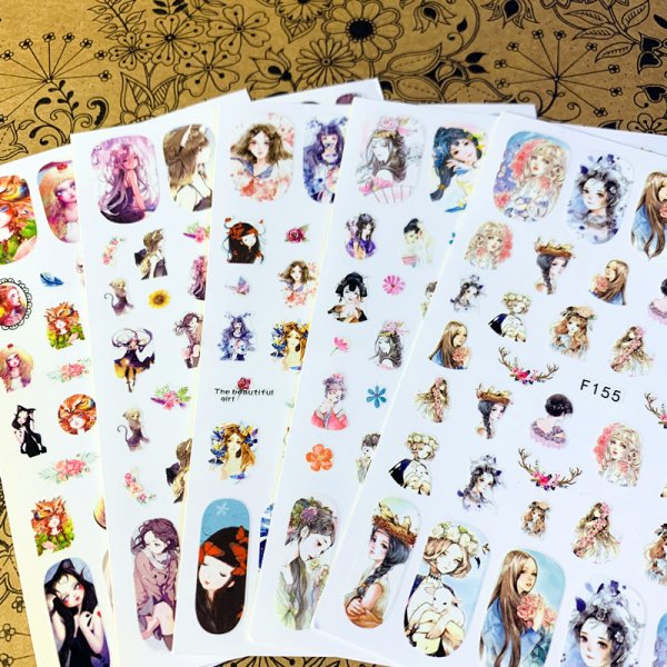 Наклейки на ногти аниме