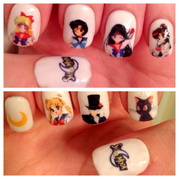 Аниме маникюр Сейлор Мун