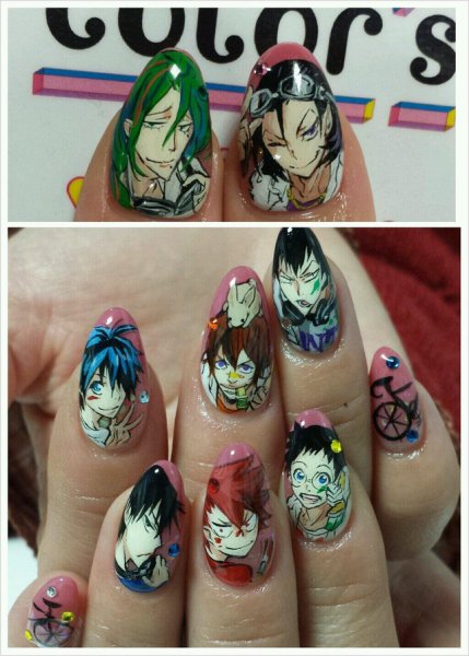 Красивый маникюр аниме