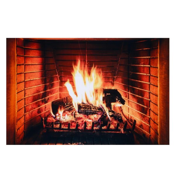 Наклейка камин