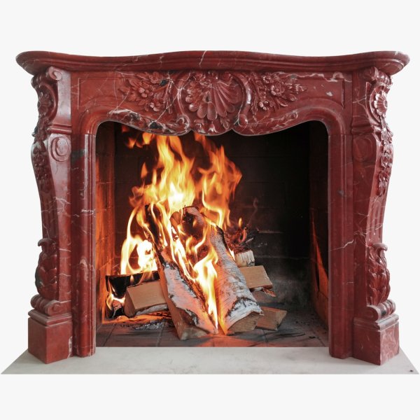 Наклейка камин на стену