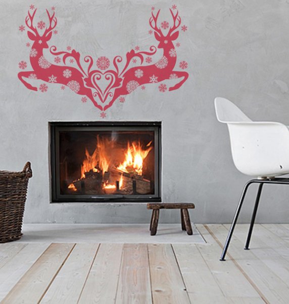 Наклейка огня для камина