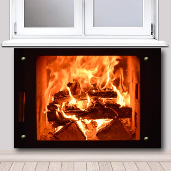 Наклейка камин