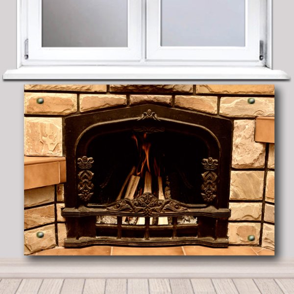 Стикер камин