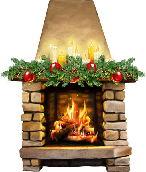 Камин на прозрачном фоне