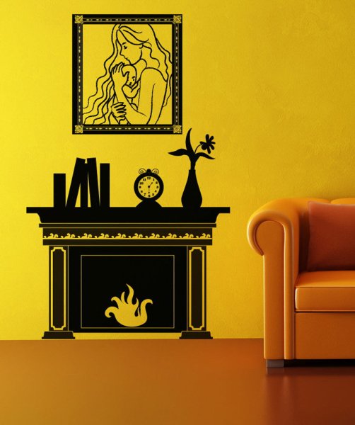 Экран на батарею камин