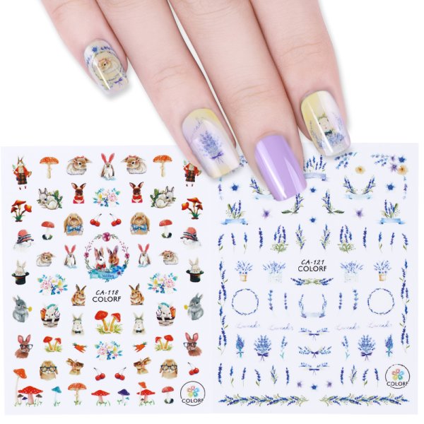 Наклеиваем на ногти наклейки